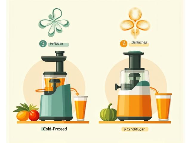 Ilustrasi perbandingan teknologi cold-press dengan juicer sentrifugal