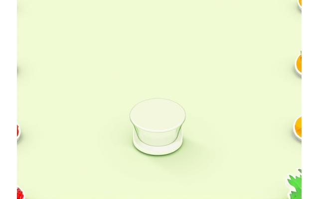 Antara muka digital untuk membina salad buah custom dengan pilihan buah-buahan dan tambahan